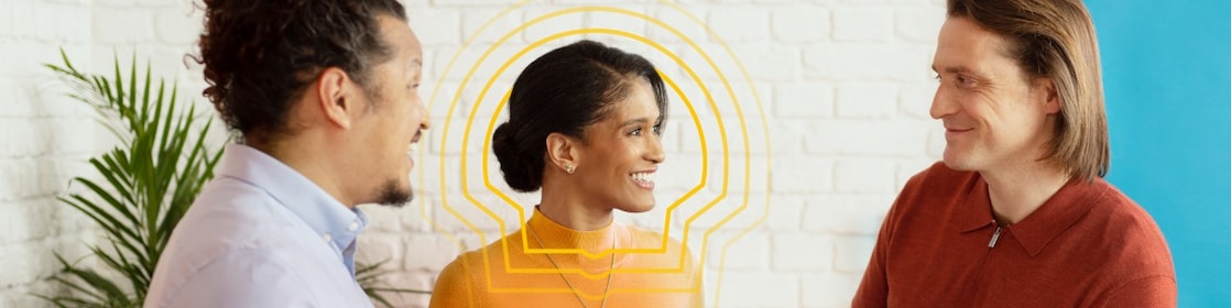 Shell colleagues talking in a stand-up call