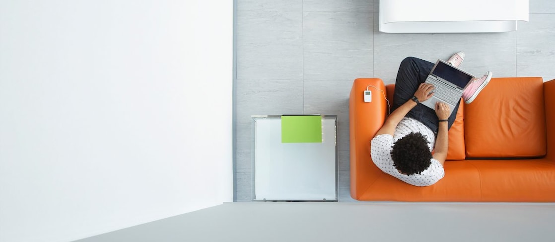 Office Worker in Lobby