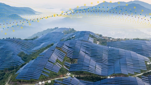 Aerial view of the earth showing city lights City lights of the Southern United States.