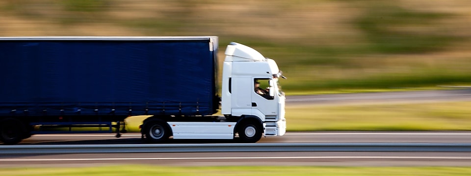 Image of truck on a motorway