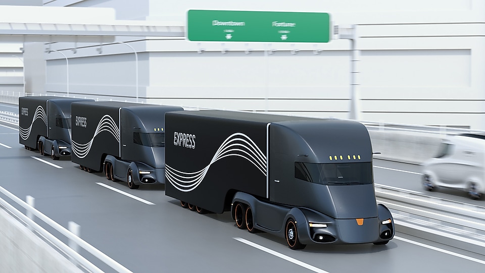 Futuristic view of truck