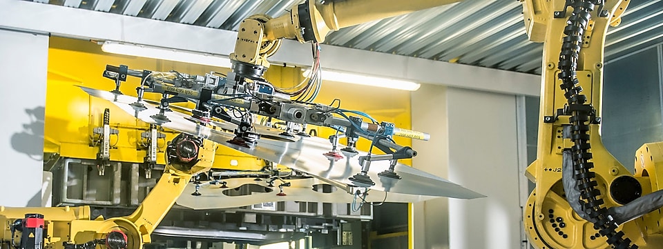Robotic equipment in manufacturing plant