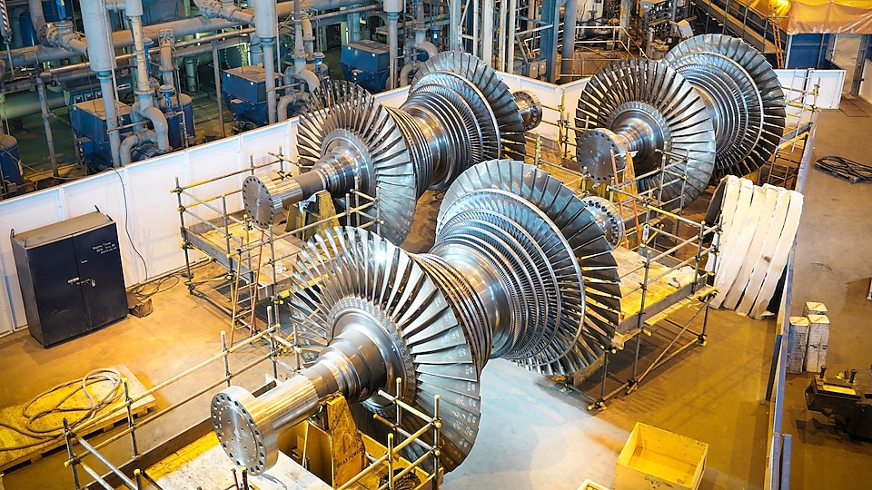 Turbines in power station