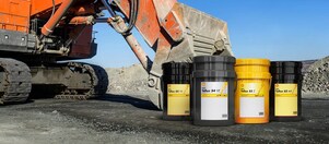 Product barrels with a construction backdrop