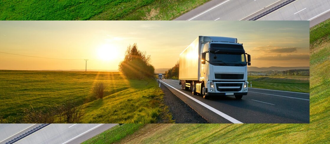 Truck on a highway