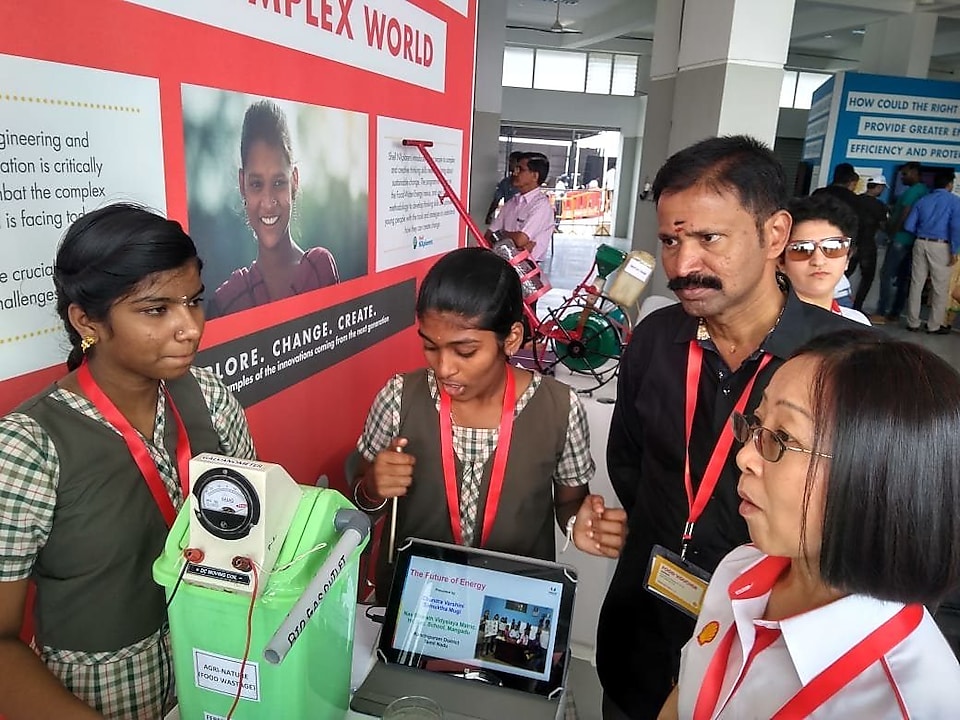 School students showcase their invention of generating bio gas