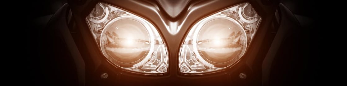 lights of a motorbike
