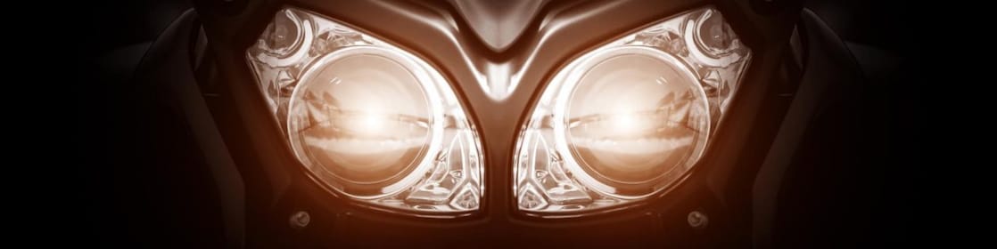 lights of a motorbike